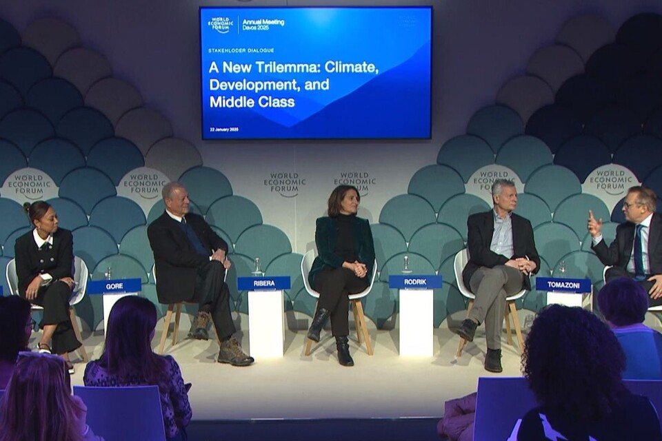 Gilberto Tomazoni participa do painel "Um Novo Trilema: Clima, Desenvolvimento e a Classe Média"no Fórum Econômico Mundial, em Davos. Crédito: Divulgação WEF